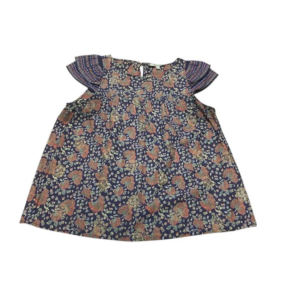 Madewell Women’s Story Top in Fan Floral Mix Size 6 Peasant Blouse Bohemian - Picture 3 of 14
